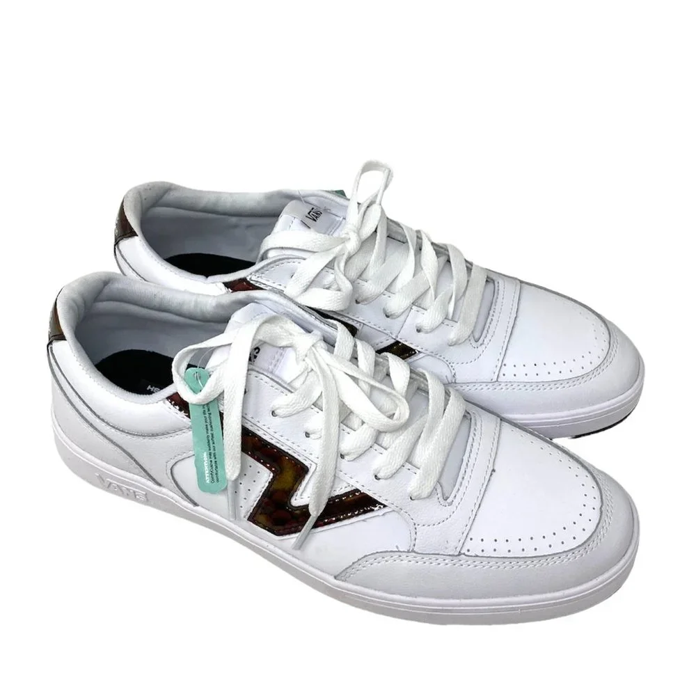 VANS LOWLAND CC Big Reptile White Red Men Low Top Leather Shoes Size VN0A4TZY9O9 - Picture 2 of 10